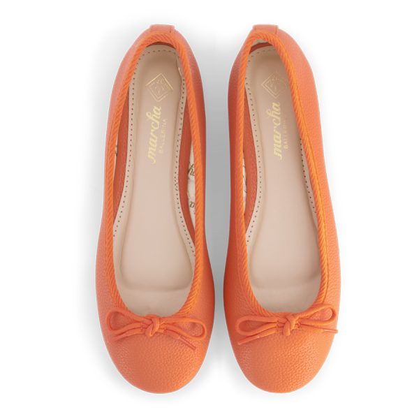 נעלי בלרינה כתומות נעלי בובה - Orange Raisin