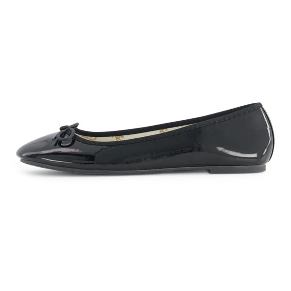 נעלי בלרינה נעלי בובה שחורות מבריקות - Raisin Lak